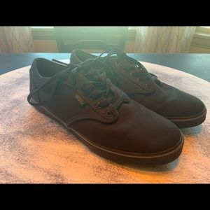 Gently used black on black Vans